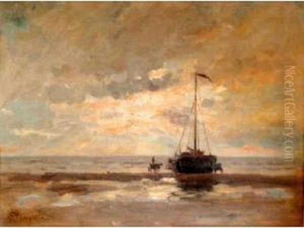 Marine Oil Painting by Alphonse Stengelin