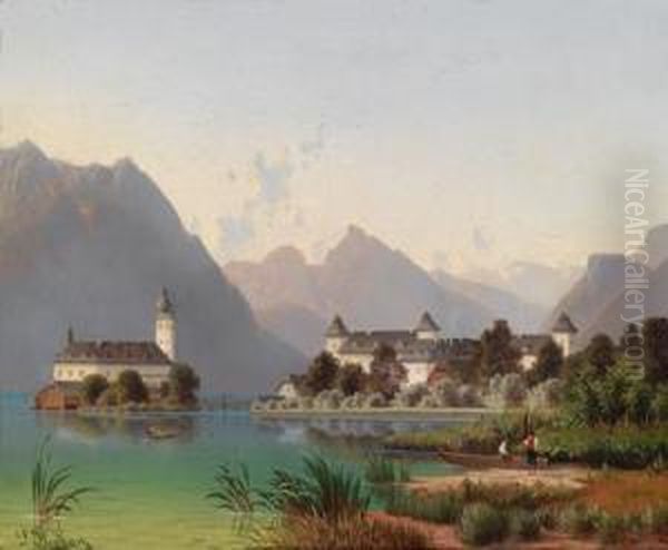 Partie Am Gmundner See Oil Painting by Leopold Stephan