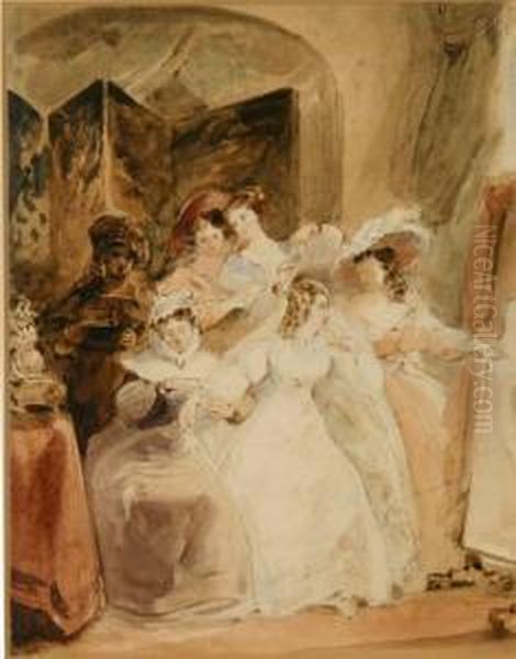 The Bridal Party Oil Painting by Francis Phillip Stephanoff