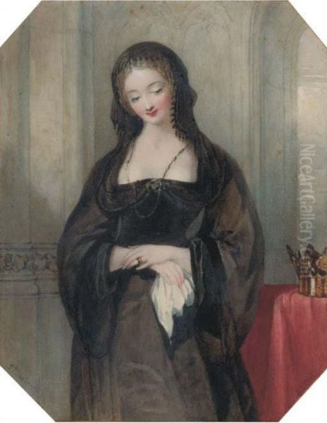 The Widow Oil Painting by Francis Phillip Stephanoff