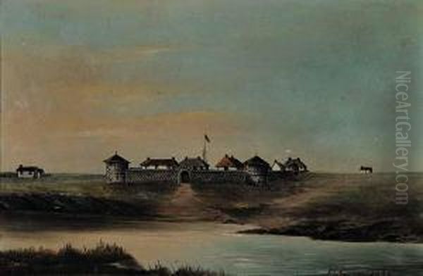 Fort Garry Oil Painting by Lionel Macdonald Stephenson