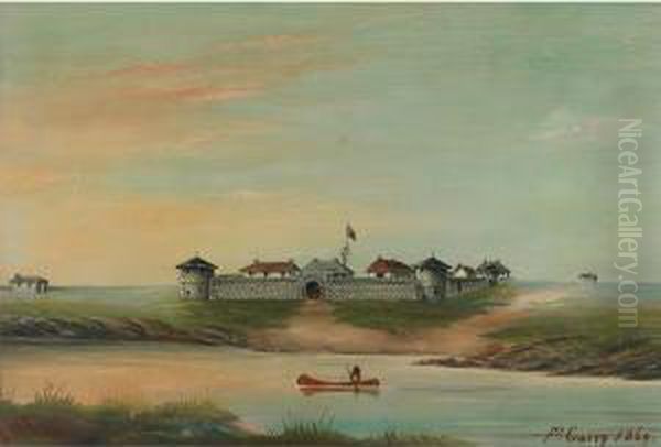 Fort Garry Oil Painting by Lionel Macdonald Stephenson