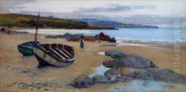 Lligwy Beach, 
Moelfre Oil Painting by Willie Stephenson