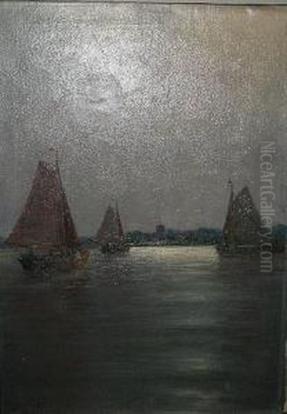 Bateaux Oil Painting by Romain Steppe