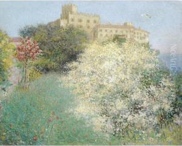 Il Castello Di Duino In Primavera Oil Painting by Richard Sterer