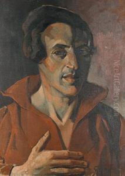 Portrait Of A Man, Bust Length Oil Painting by Armin Stern