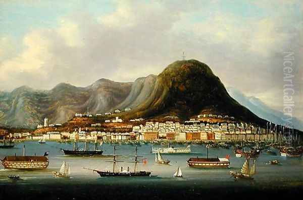 A View of Hong Kong Oil Painting by Anonymous Artist