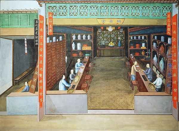 Chinese Medicine, c.1830 Oil Painting by Anonymous Artist