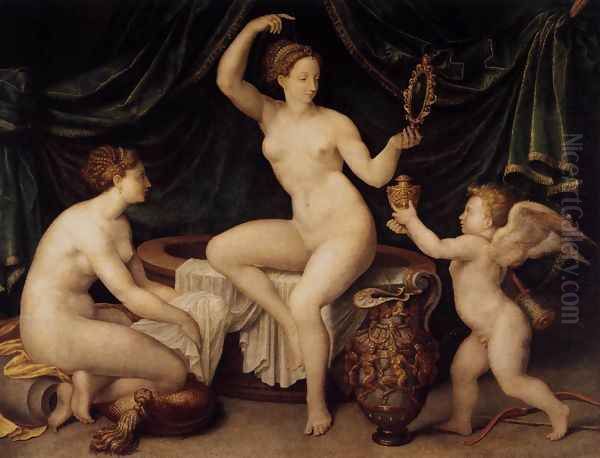 Venus at Her Toilet c. 1550 Oil Painting by Anonymous Artist