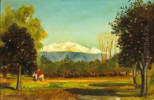 Mt. San Bernardino From My Door Oil Painting by Charles Walter Stetson