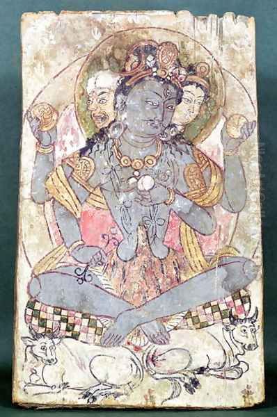 Shiva from Dandan-Uiliq, Khotan, c.500-527 BC Oil Painting by Anonymous Artist