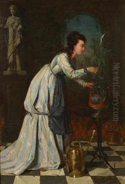 Femme Dans Un Interieur Oil Painting by Agapit Stevens