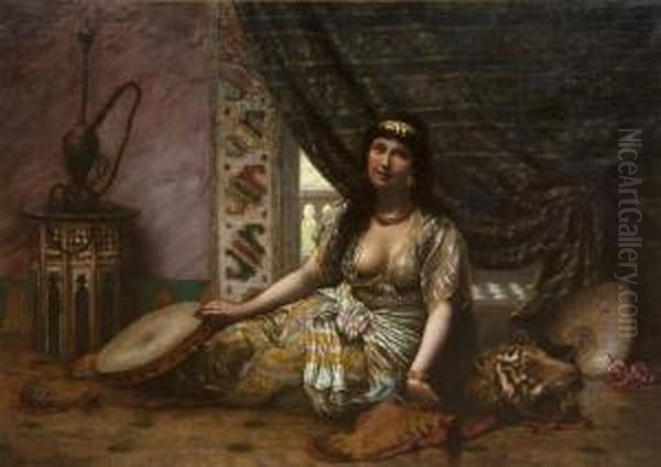 Danseuse Orientale Au Repos Oil Painting by Agapit Stevens