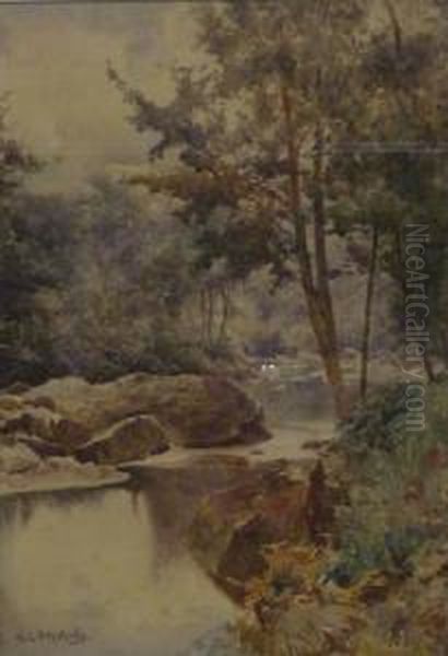 Glaisdale Woods Oil Painting by Alfred Stevens