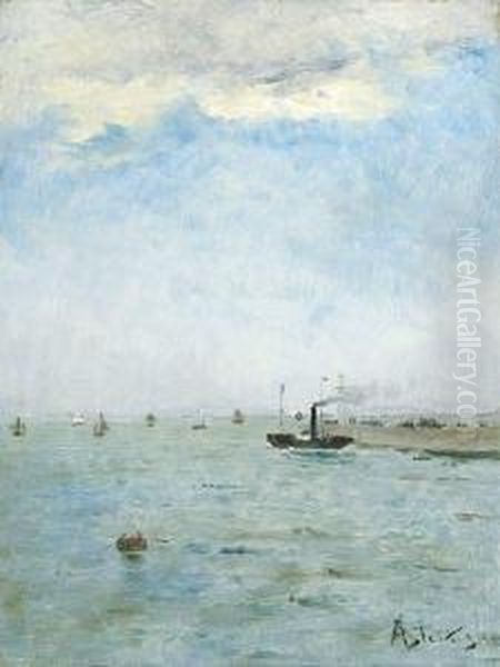 Le Treport Oil Painting by Alfred Stevens