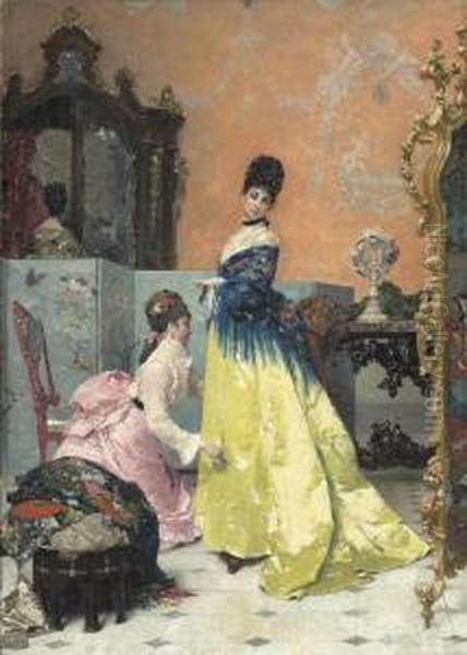 The Fitting Oil Painting by Alfred Stevens