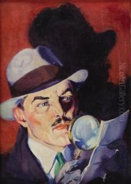 Who Killed Louis Lawson Broadway Butterfly?, Master Detectivecover Oil Painting by Dalton Stevens