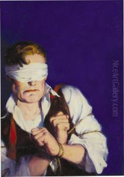 Man Blindfolded Oil Painting by Dalton Stevens