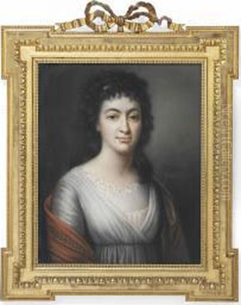 Portrait Of A Lady Oil Painting by J.D. Stevens