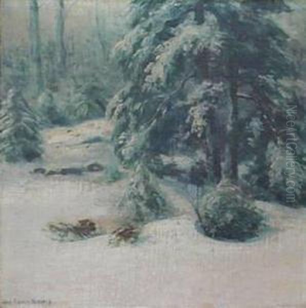 Winter Landscape Oil Painting by John Calvin Stevens