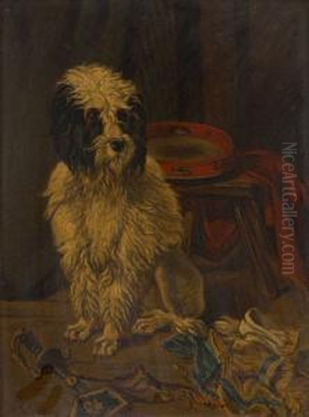 Le Chien Du Saltimbanque Oil Painting by Joseph Edouard Stevens