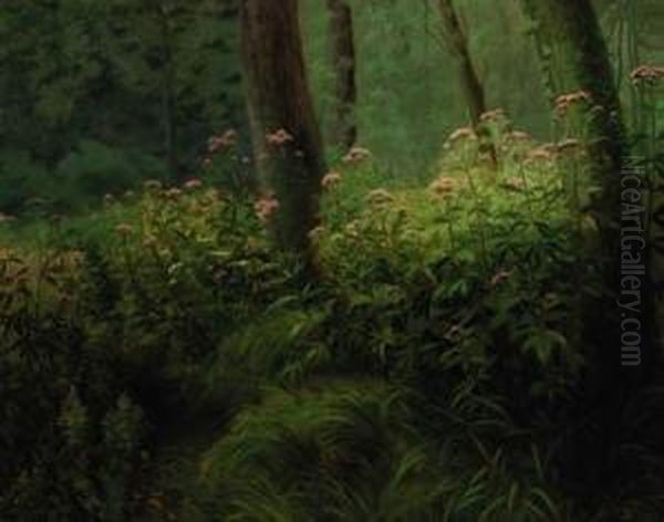 A Wooded Glade Oil Painting by Rene Stevens