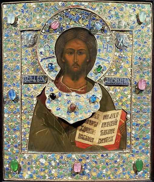 Christ Pantocrator, icon Oil Painting by Anonymous Artist