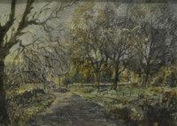 Country Lane Oil Painting by Robert Macaulay Stevenson