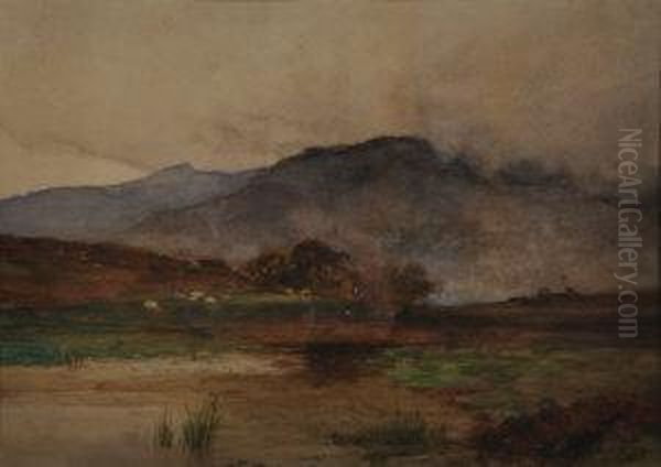 Evening On The Hills Of Arran Oil Painting by Robert Macaulay Stevenson