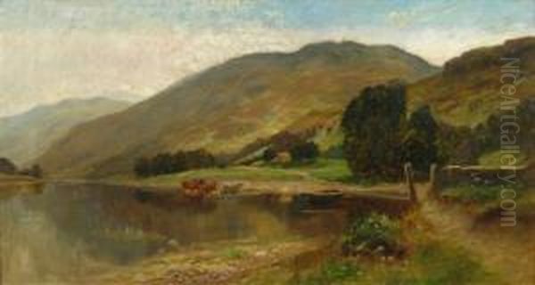 At The Head Of Loch Lomond Oil Painting by Robert Macaulay Stevenson