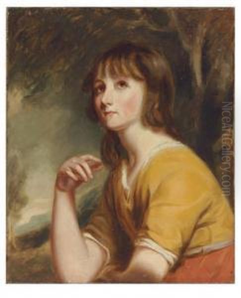 Portrait Of A Girl, Traditionally Identified As Lady Catherine Powlett Oil Painting by Thomas Stewardson