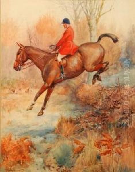 First In The Field Oil Painting by Frank Algernon Stewart