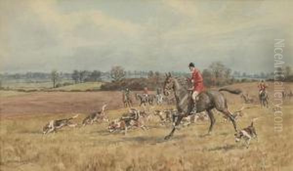 The Fox Hunt Oil Painting by J.A. Stewart