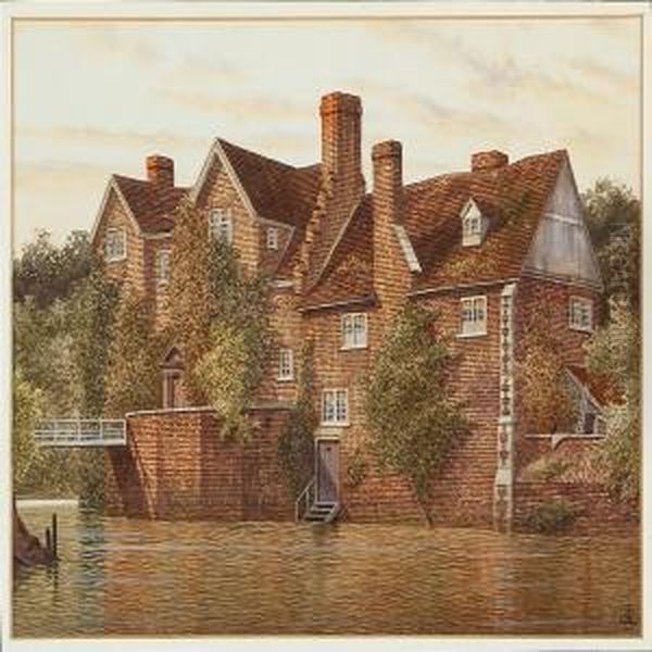 The Old Gedding Hall In Suffolk Oil Painting by James Lawson Stewart