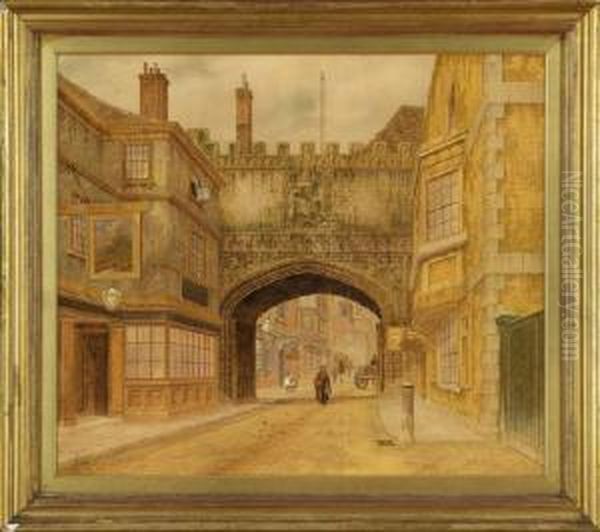 The Old Close Gate-salisbury Oil Painting by James Lawson Stewart