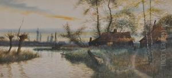 Sunset River Scene 