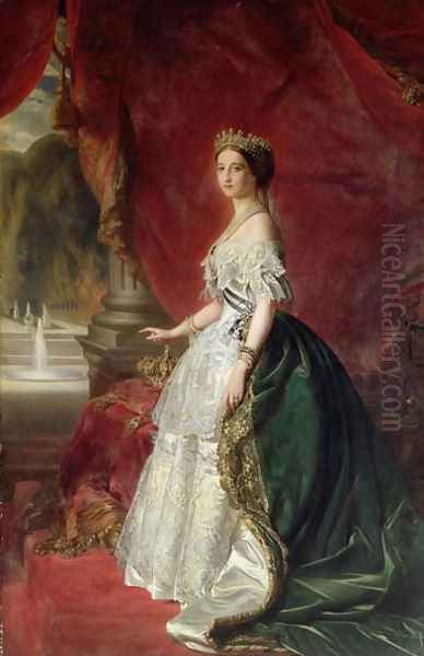 Portrait of Empress Eugenie of France Oil Painting by Anonymous Artist