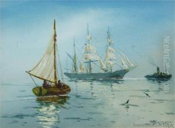 Sail & Stream Oil Painting by William Stewart