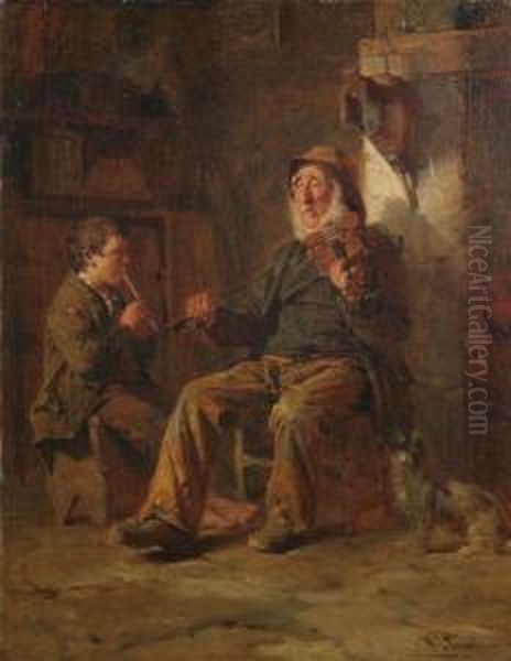 'saftly, 
Johnnie, 
Saftly' Oil Painting by William Stewart