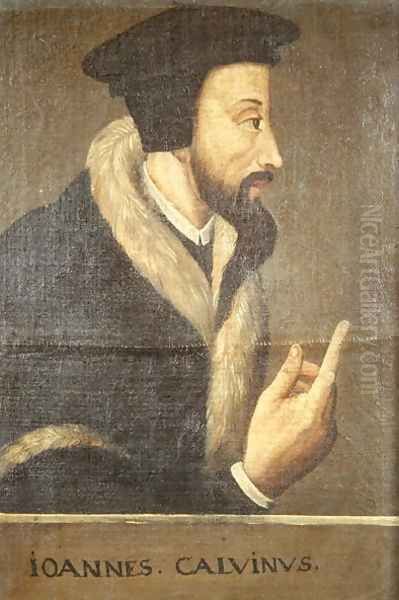 Portrait of John Calvin 1509-64 French theologian and reformer Oil Painting by Anonymous Artist