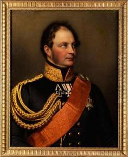 Portraitbildnis Friedrich Wilhelm Iv. Von Preussen Oil Painting by Josepha Karla Stielera