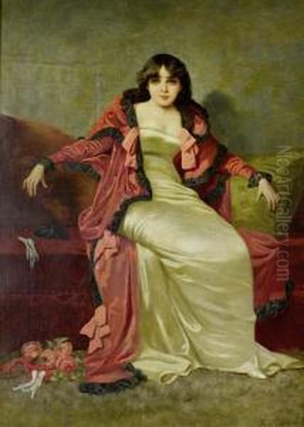 A Lady Of Elegance Oil Painting by Vincent G. Stiepevich