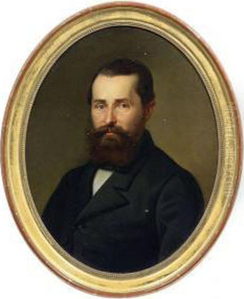 Portrait Des Forstmeisters In Radolfzell Eduard Luschka Oil Painting by Franz Seraph Stirnbrand