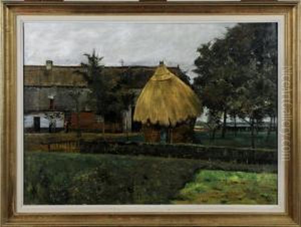 La Meule De Foin Oil Painting by Pieter Stobbaerts