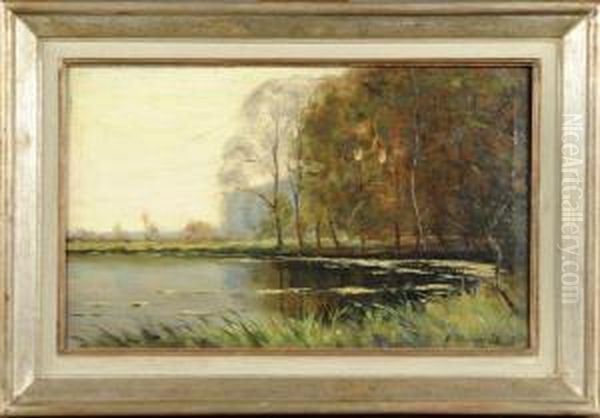 Etang Arbore Oil Painting by Pieter Stobbaerts