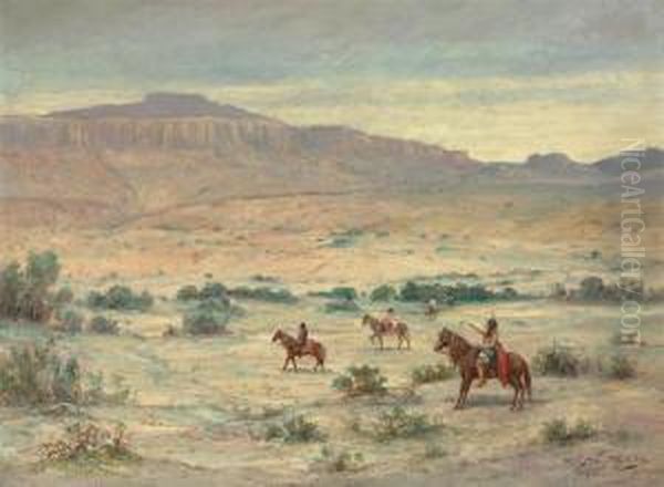 Scouting Oil Painting by Charles Stewart Stobie