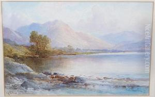 On Buttermere Oil Painting by Edith A. Stock