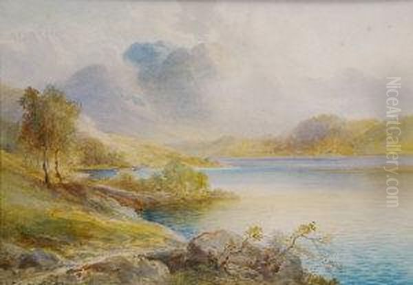 On Elterwater Oil Painting by Edith A. Stock