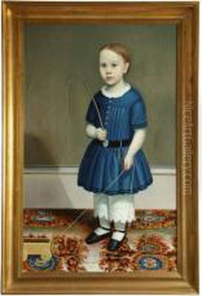 Portrait Of A Boy Oil Painting by Joseph Whiting Stock