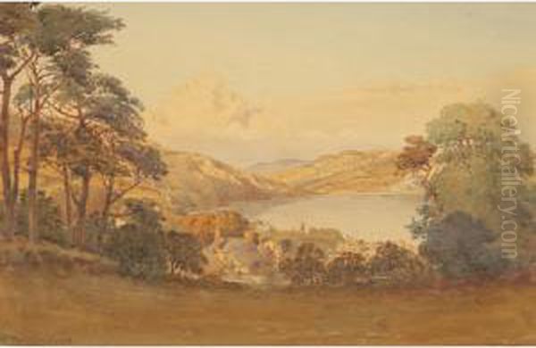 William Harding Smith Charmouth From Lymebay Oil Painting by Anton Stockmann